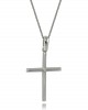 Cross with diamond in 14K white gold - Elegance and brilliance Cross with diamond in 14K white gold - Classic and sparkling design