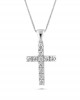 Luxurious 18K White Gold Cross with Diamonds White Gold Cross 18K with Diamonds