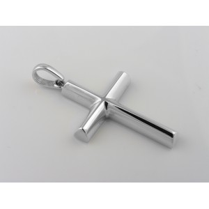 Σταυρός από λευκό χρυσό Κ14