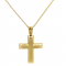 Baptism cross in 14k gold