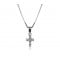 Diamond cross in 18k white gold