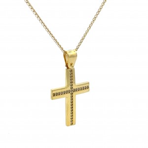 Cubic zirconia cross in 14k gold Cubic zirconia cross in 14k gold