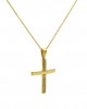 Cross with CZ in 14k gold