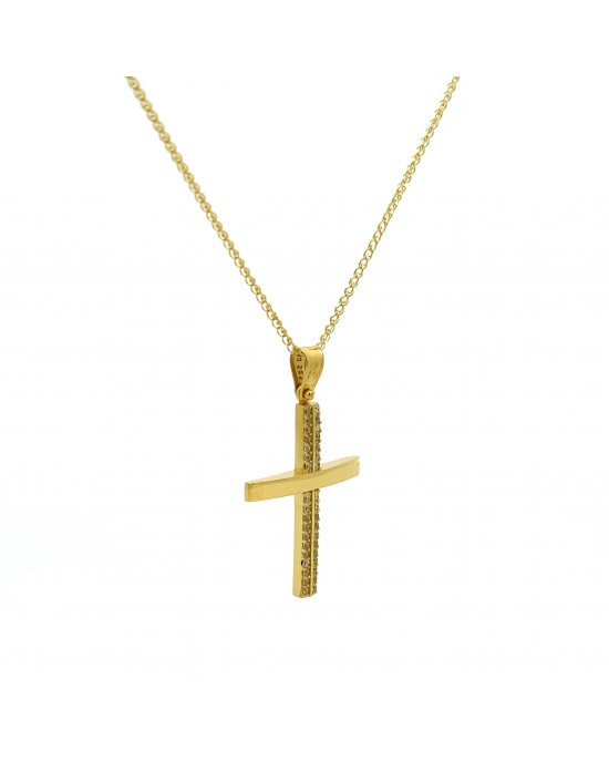 Cross with CZ in 14k gold Cross with CZ in 14k gold