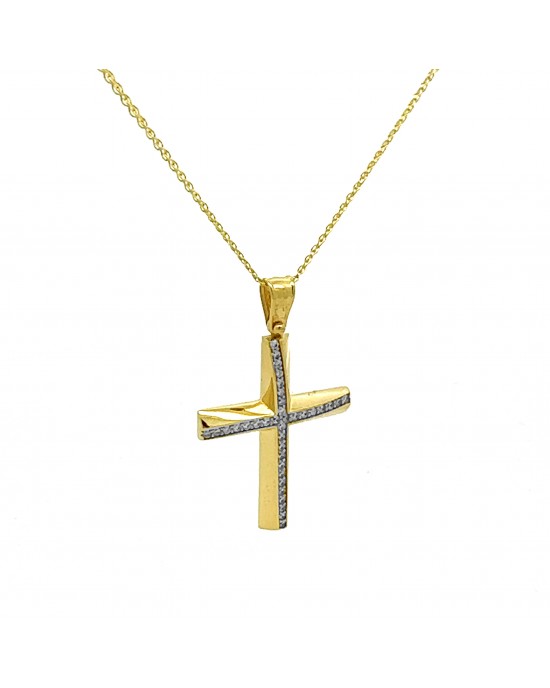 Cross with CZ in 14k gold Cross with CZ in 14k gold