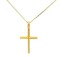 Λιτός βαπτιστικός σταυρός από χρυσό Κ14