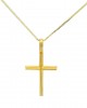 Λιτός βαπτιστικός σταυρός από χρυσό Κ14