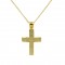 Cubic zirconia cross in 14k gold