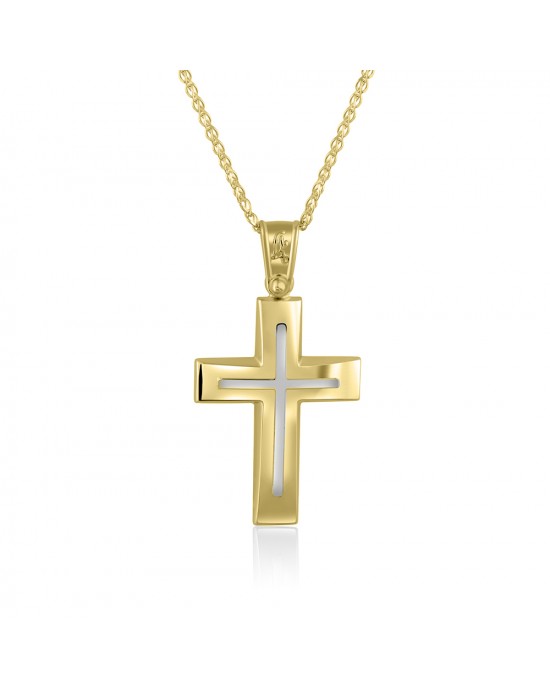  Βαπτιστικός σταυρός από χρυσό Κ14