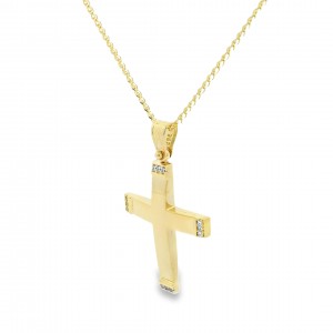 Cross with CZ in 14k gold Cross with CZ in 14k gold