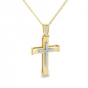 Cross with CZ in 14k gold Cross with CZ in 14k gold
