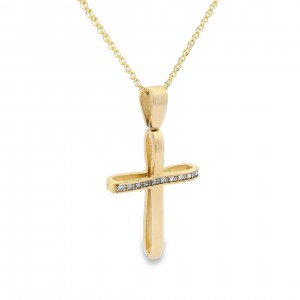 Cross with CZ in 14k gold Cross with CZ in 14k gold