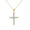  Σταυρός με κυβικά ζιρκόνια από χρυσό Κ14