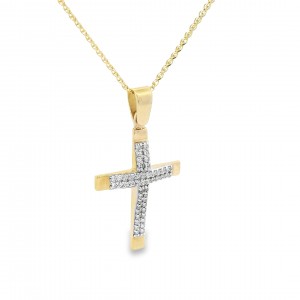 Cross with CZ in 14k gold Cross with CZ in 14k gold