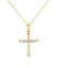 Cross with CZ in 14k gold