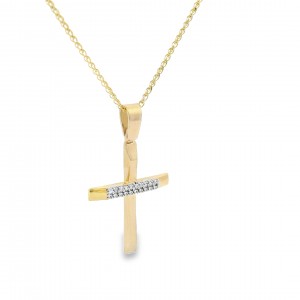 Cross with CZ in 14k gold Cross with CZ in 14k gold
