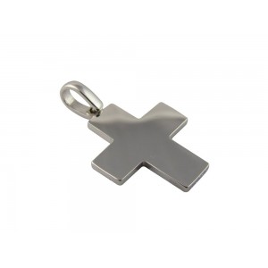 Σταυρός από λευκό χρυσό Κ14