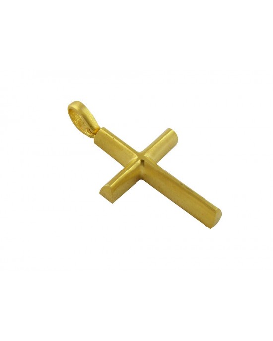 Ματ σταυρός από χρυσό Κ18