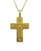 Byzantine cross with diamond in 14K gold - Classic and luxurious design