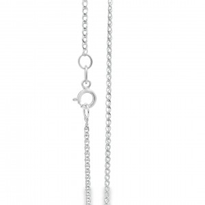 Cross with ruby in 14k white gold Cross with ruby in 14k white gold