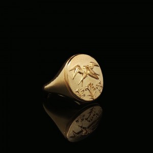 Δαχτυλίδι Γούρι 2026 Ἀναγέννησις από Επιχρυσωμένο Ασήμι 925