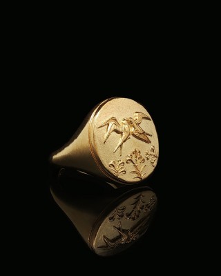 Δαχτυλίδι Γούρι 2026 Ἀναγέννησις από Επιχρυσωμένο Ασήμι 925