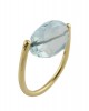 Blue Topaz ring in 18k yellow gold