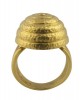 Hammered ring in 18k gold
