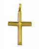 Matte baptism cross in 18k gold