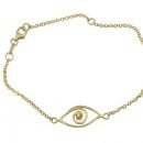 ΒΡΑΧΙΟΛΙ ΧΡΥΣΟ Κ14 ΜΑΤΙ ΜΕ ΚΥΒΙΚΟ ΖΙΡΚΟΝΙΟ ΚΑΙ ΤΙΡΚΟΥΑΖ