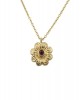 "Archaic Daisy" necklace with red ruby in 14K gold 