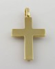 Tow-toned cross in 14k gold
