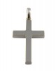 Minimal baptism cross in 14k white gold