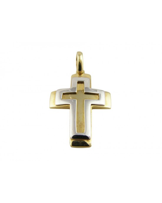 Two-toned Cross in 14k gold 