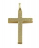 Hammered cross in 14k gold