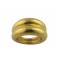 Double hammered ring in 18k gold