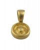 Hammered pendant in 18k gold