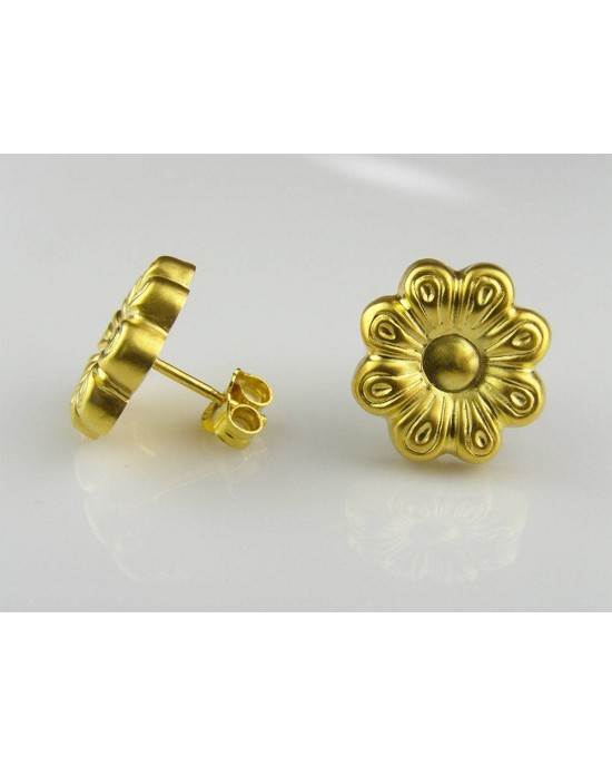 Daisy earrings in 18k gold
