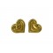 Σκουλαρίκια καρδιές από χρυσό Κ18 