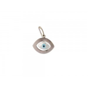14K White Gold Pendant "Evil eye"