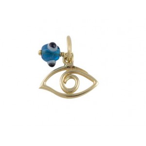 14K Gold Pendant "Evil eye"