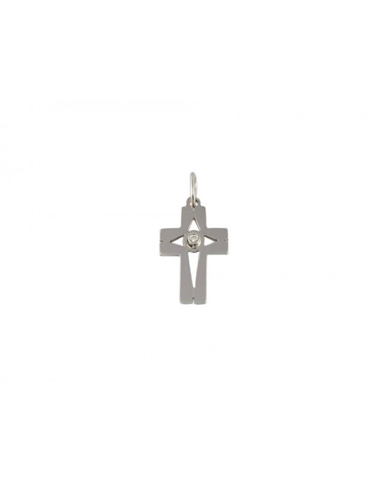 14K Gold Cross with CZ