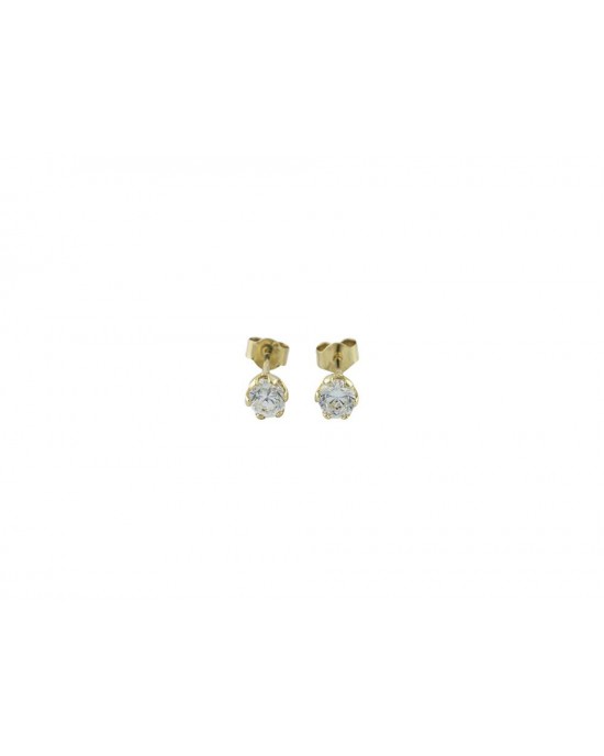Καρφωτά σκουλαρίκια με ζιρκόνια από χρυσό Κ14