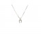 K14 White Gold Horseshoe Necklace