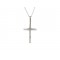 Σταυρός από λευκόχρυσο Κ14 