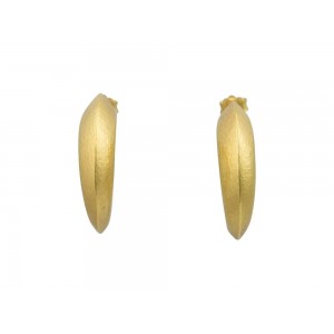 Σφυρήλατα σκουλαρίκια κρίκοι από χρυσό Κ18