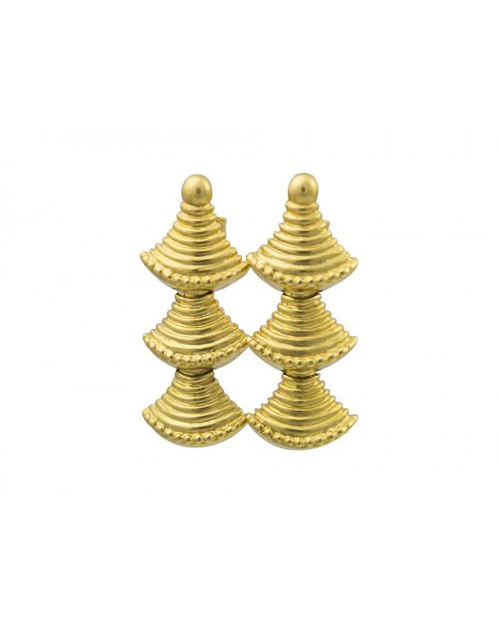 Σκουλαρίκια "Άνθος Παπύρου" από χρυσό Κ18 