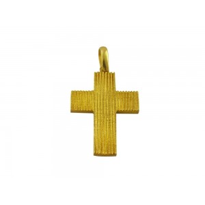 Διπλής όψης σταυρός από χρυσό Κ14
