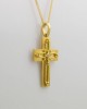 Byzantine cross with diamonds in 14k gold