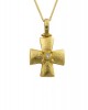 Βυζαντινός σταυρός με διαμάντι από χρυσό Κ18